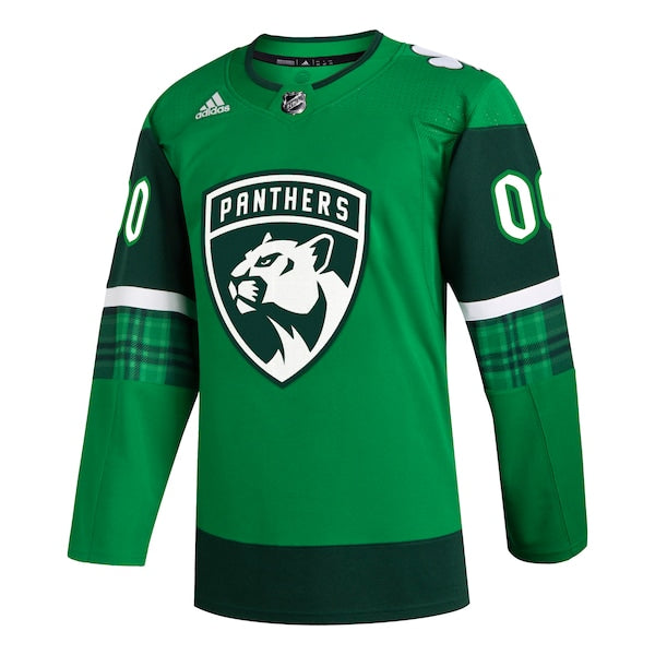 Florida Panthers adidas St. Patrick's Day Authentic Custom Jersey - Kelly Green - Image 2