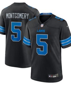 Alternative view of David Montgomery Detroit Lions Nike 2nd Alternate Game Jersey - Black