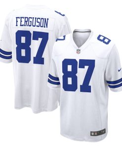Alternative view of Jake Ferguson Dallas Cowboys Nike Game Jersey - White/Navy
