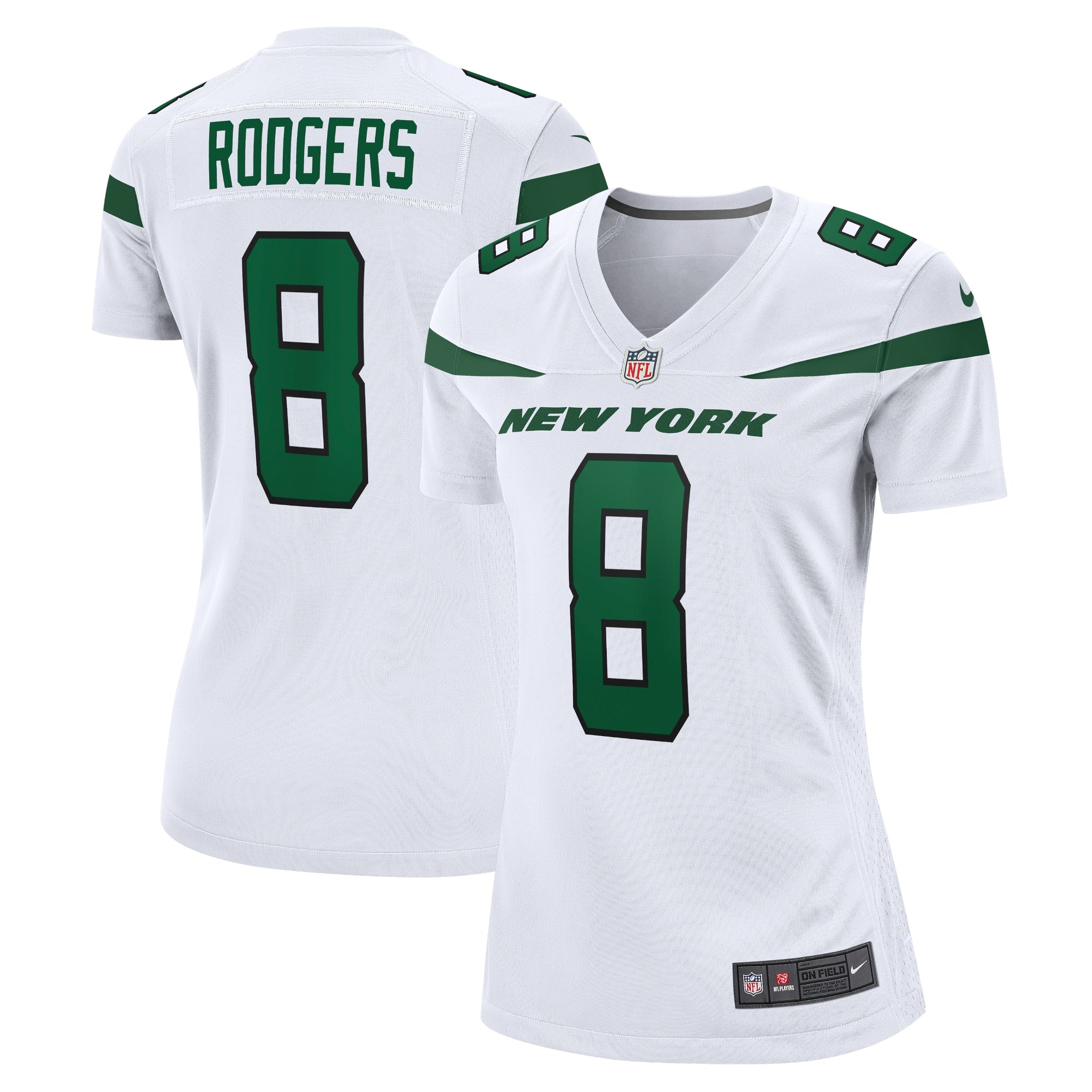 Aaron Rodgers New York Jets Nike Women's Player Jersey - Green/Black/White - Image 8