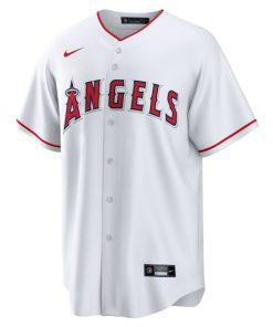 Alternative view of Los Angeles Angels Nike Home Replica Team Jersey - White