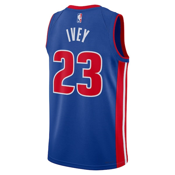 Jaden Ivey Detroit Pistons Nike Unisex 2022 NBA Draft First Round Pick Swingman Jersey - Icon Edition - Blue - Image 3