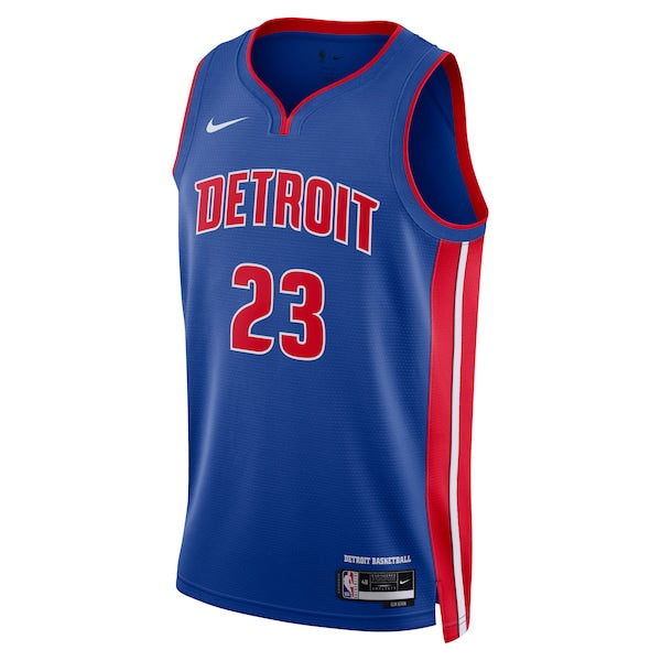 Jaden Ivey Detroit Pistons Nike Unisex 2022 NBA Draft First Round Pick Swingman Jersey - Icon Edition - Blue - Image 2