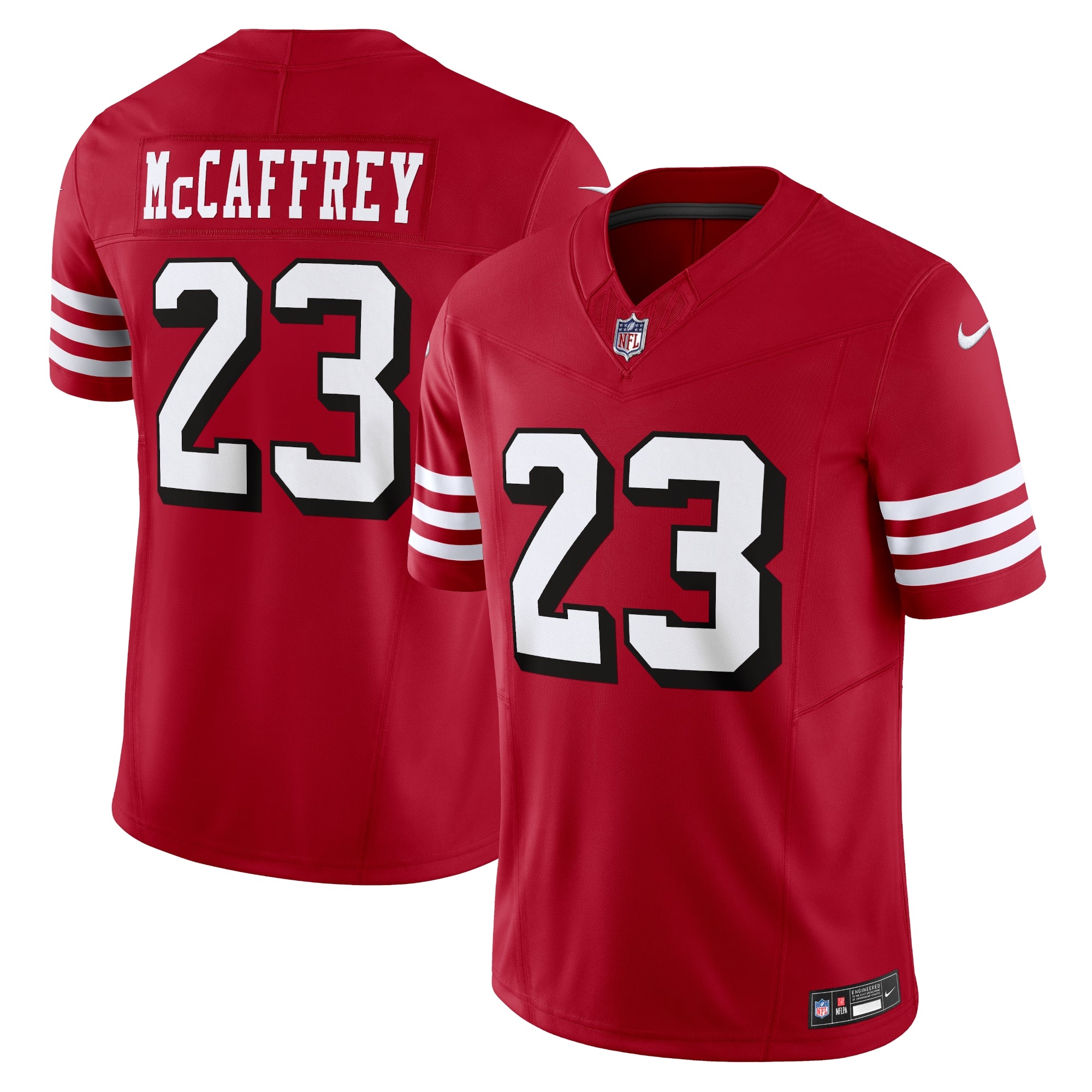 Christian McCaffrey San Francisco 49ers Nike Vapor F.U.S.E. Limited Jersey - White - Image 6