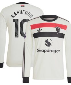Marcus Rashford Manchester United adidas Originals  2024/25 Third Authentic Long Sleeve Jersey - Cream