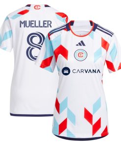 Chris Mueller Chicago Fire adidas Women's 2024 A Kit For All Replica Player Jersey?¨C White
