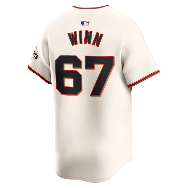 Keaton Winn San Francisco Giants Nike Home Limited Player Jersey - Cream/Gray - Image 2