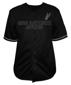 Alternative view of Victor Wembanyama San Antonio Spurs Profile Big & Tall Name & Number Button-Up Jersey - Black