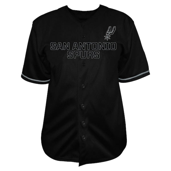 Victor Wembanyama San Antonio Spurs Profile Big & Tall Name & Number Button-Up Jersey - Black - Image 2