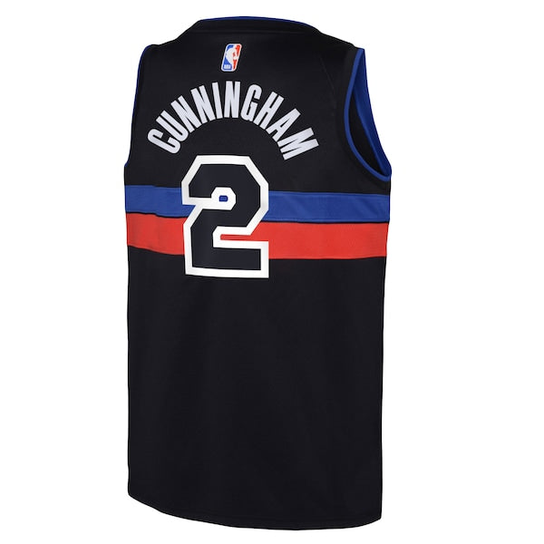 Cade Cunningham Detroit Pistons Jordan Brand Youth Swingman Jersey - Statement Edition - Black - Image 3