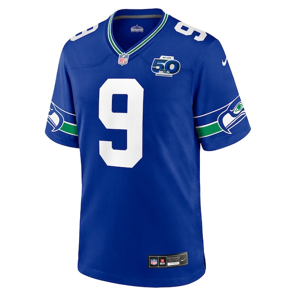 Kenneth Walker III Seattle Seahawks Nike Alternate 50th Season Game Jersey - Royal/College Navy/White - Image 2