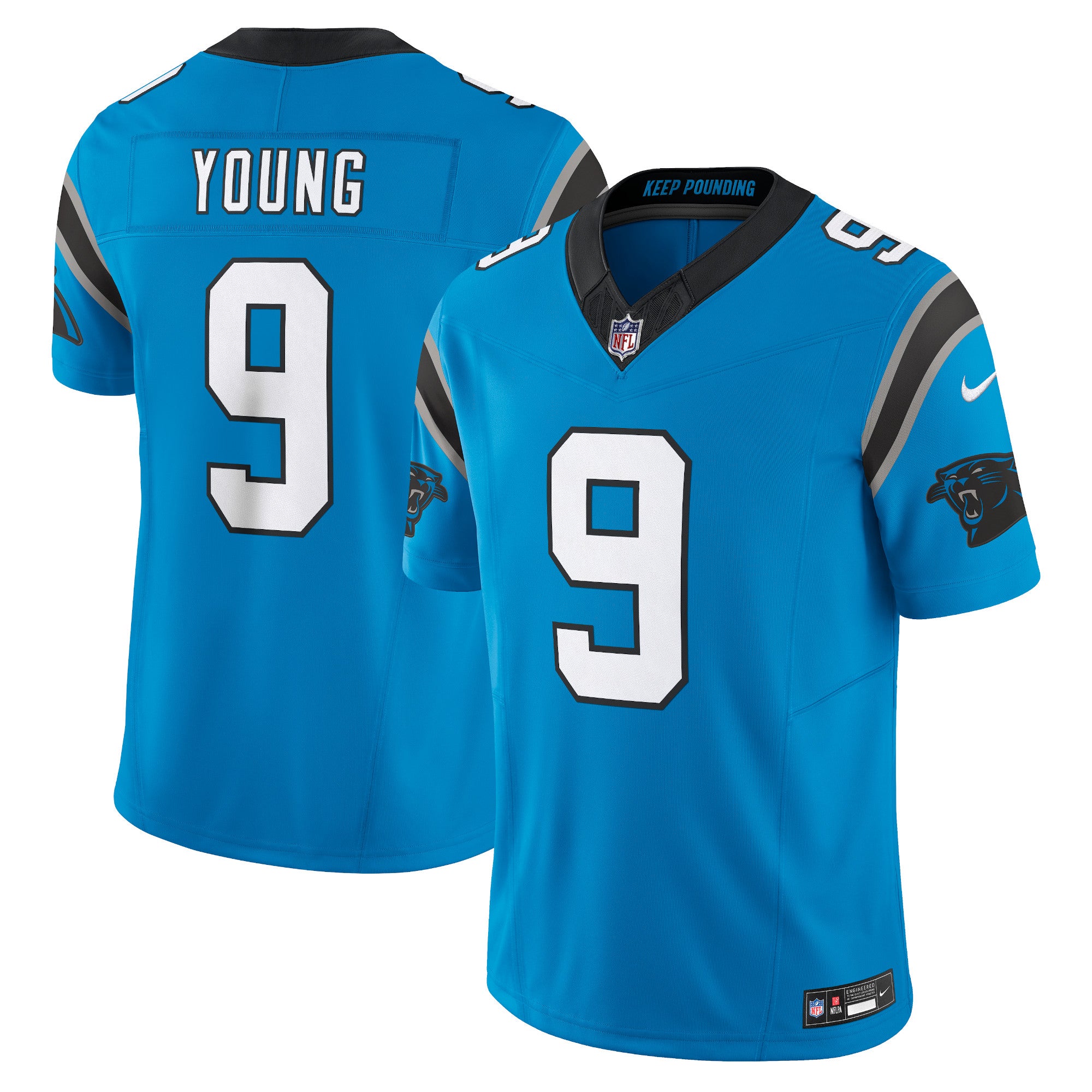 Bryce Young Carolina Panthers Nike Vapor F.U.S.E. Limited Jersey - White/Blue - Image 5