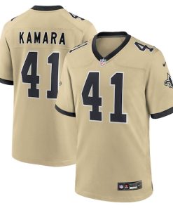 Alvin Kamara New Orleans Saints Nike Youth Gameday Golds Alternate Game Player Jersey - Gold/Black/White