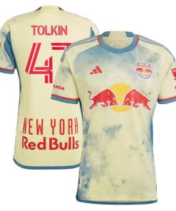 John Tolkin New York Red Bulls adidas 2024 Daniel Patrick Kit Authentic Jersey - Yellow