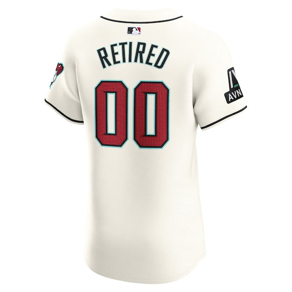Arizona Diamondbacks Nike Home Elite Pick-A-Player Retired Roster Patch Jersey - White - Image 3