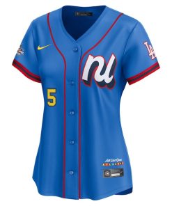 Alternative view of Freddie Freeman National League Nike Women's 2025 All-Star Edition Limited Player Jersey - Blue