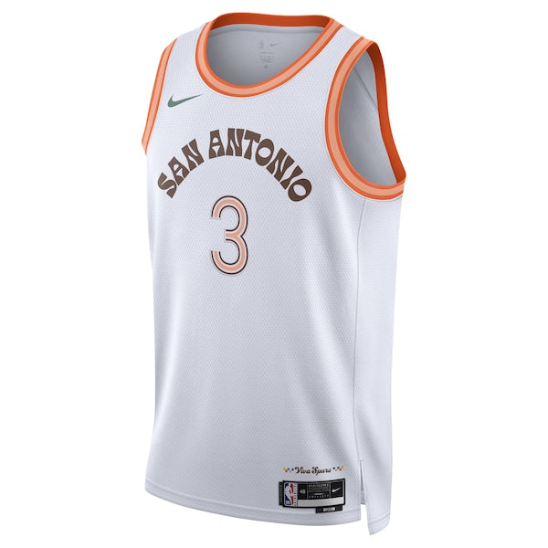 Keldon Johnson San Antonio Spurs Nike Unisex 2023/24 Swingman Jersey - White - City Edition - Image 2