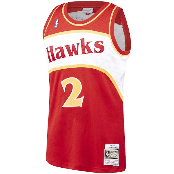 Stacey Augmon Atlanta Hawks 1991/92 Hardwood Classics Swingman Jersey - Red - Image 2