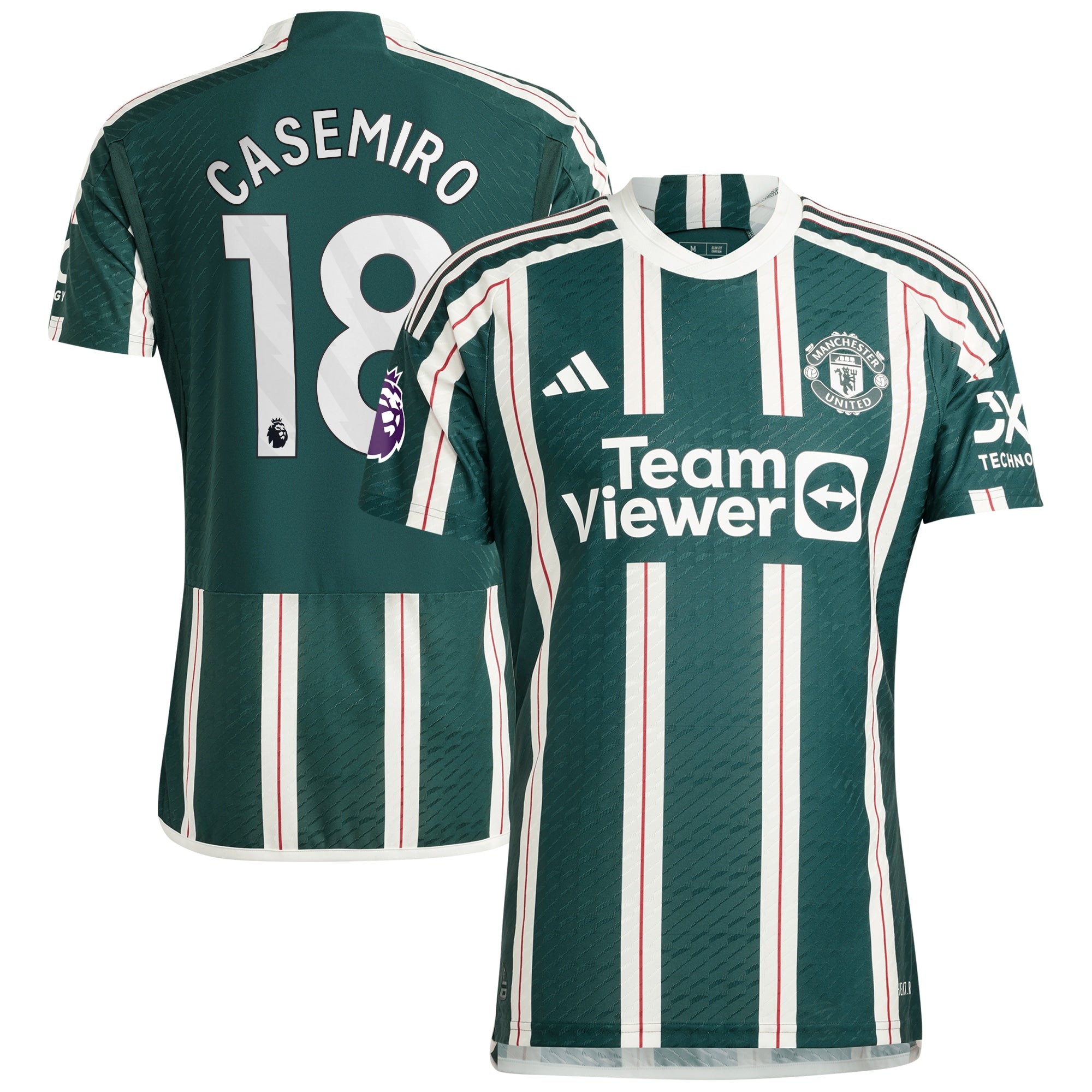 Casemiro Manchester United adidas 2023/24 Home Authentic Player Jersey - Red/Green - Image 6
