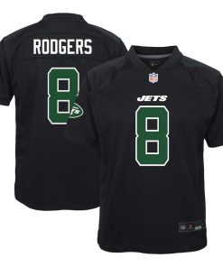 Aaron Rodgers New York Jets Nike Youth Fashion Game Jersey - Black