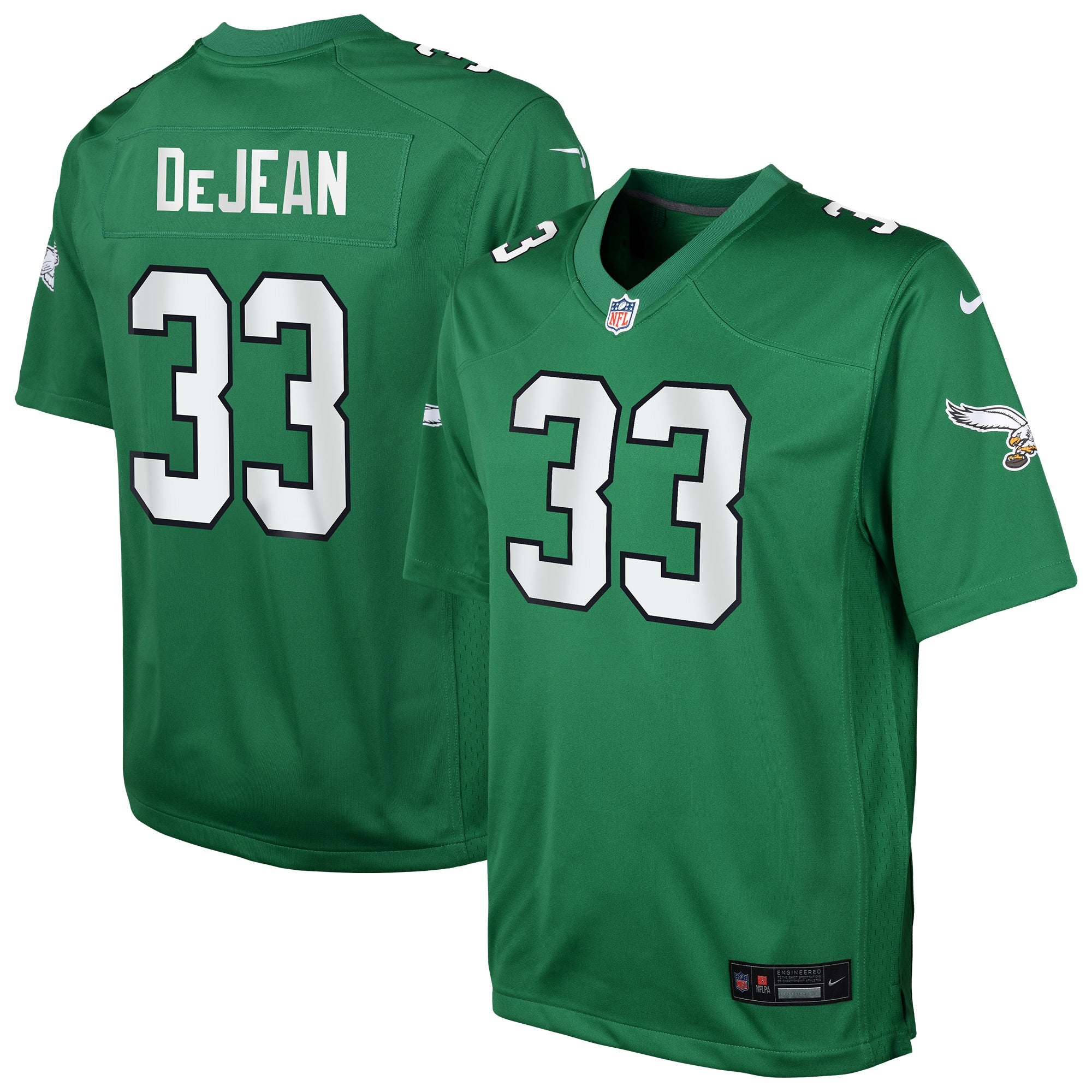 Cooper DeJean Philadelphia Eagles Nike Youth Game Player Jersey - Midnight Green/Kelly Green - Image 6