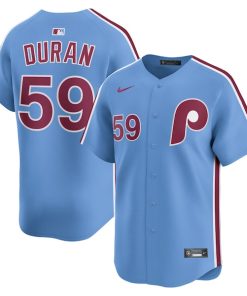 Alternative view of Jhoan Duran Philadelphia Phillies Nike Alternate Limited Player Jersey - Light Blue/White