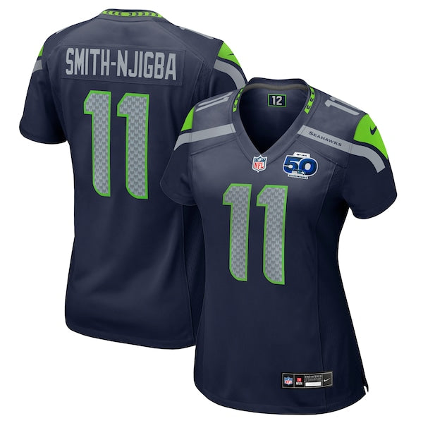 Jaxon Smith-Njigba Seattle Seahawks Nike Women's Team 50th Season Game Jersey - College Navy/Royal - Image 3