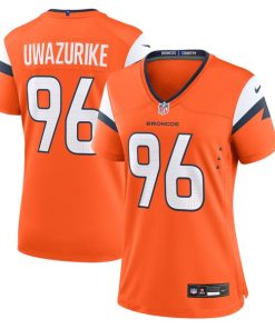 Alternative view of Eyioma Uwazurike Denver Broncos Nike Women's Team Game Jersey -  Orange