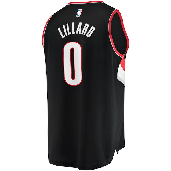 Damian Lillard Portland Trail Blazers Youth Fast Break Replica Jersey - Black - Icon Edition - Image 3