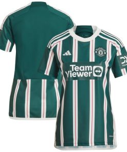 Manchester United adidas Women's 2023/24 Away Replica Jersey - Green