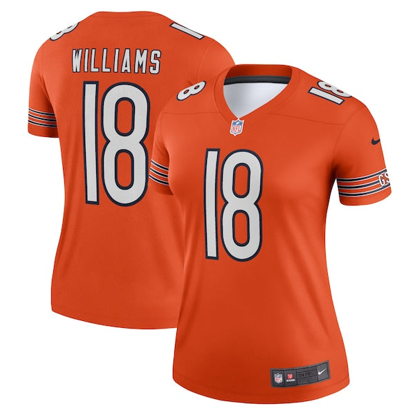 Caleb Williams Chicago Bears Nike Women's Alternate Legend Player Performance Top - Orange/Navy - Image 2