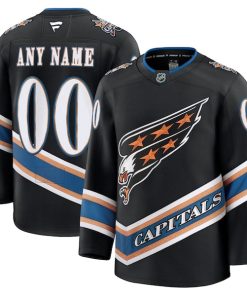 Alternative view of Washington Capitals  Alternate 50th Anniversary Premium Custom Jersey - Black/Red/White