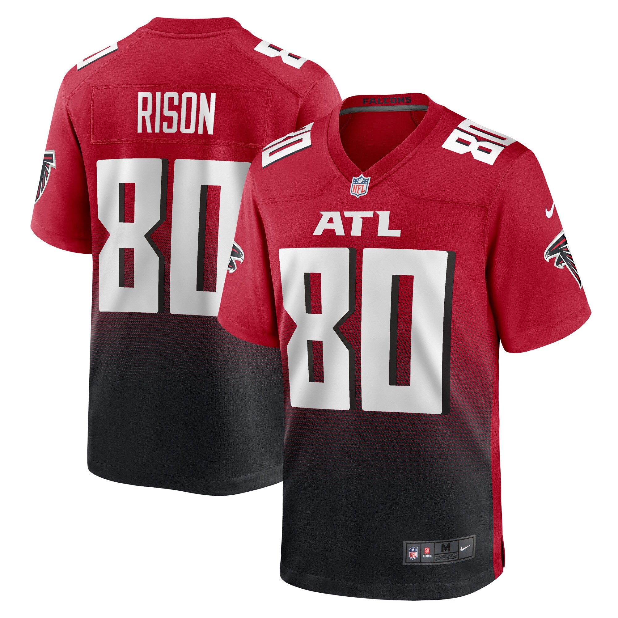 Andre Rison Atlanta Falcons Nike Game Retired Player Jersey - Black/Red - Image 6