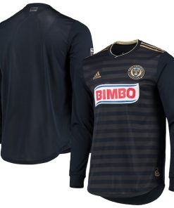 Philadelphia Union adidas 2018 Away Authentic Long Sleeve Jersey - Navy