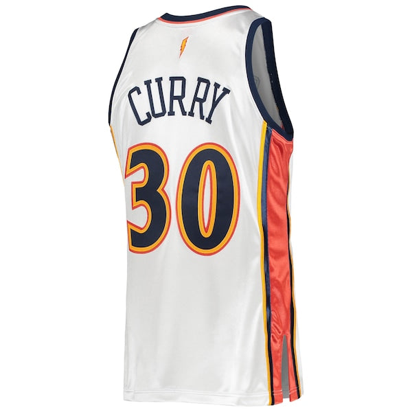 Stephen Curry Golden State Warriors 2009/10 Hardwood Classics Authentic Jersey - White - Image 3