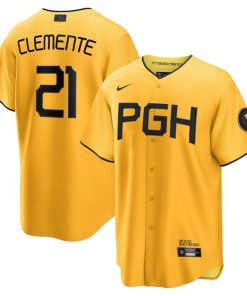 Roberto Clemente Pittsburgh Pirates Nike 2023 City Connect Replica Player Jersey - Gold