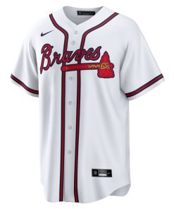 Alternative view of Atlanta Braves Nike #1 Dad Home Replica Jersey - White