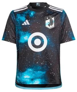 Alternative view of Minnesota United FC adidas Youth 2024 Starry Night Replica Custom Jersey - Black