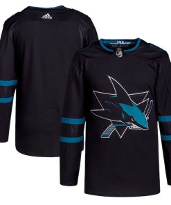 San Jose Sharks adidas Men's Alternate Primegreen Authentic Jersey - Black