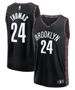 Cam Thomas Brooklyn Nets  Youth 2025/26 City Edition Fast Break Jersey - Black