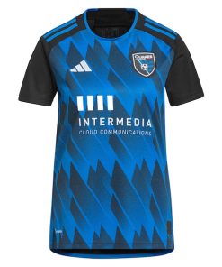Alternative view of Cade Cowell San Jose Earthquakes adidas Women's 2023 Active Fault Jersey Replica Jersey - Blue