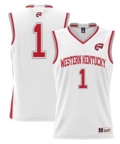 Alternative view of #1 Western Kentucky Hilltoppers GameDay Greats Youth Lightweight Basketball Jersey - White/Red/Black
