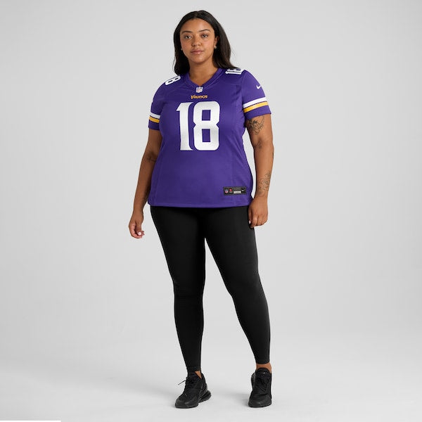 Justin Jefferson Minnesota Vikings Nike Women's Game Jersey - Purple - Image 6
