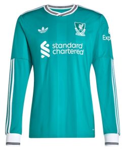 Alternative view of Liverpool adidas 2025/26 Third Replica Long Sleeve Custom Jersey - Green