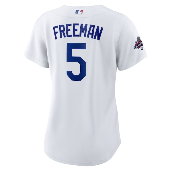 Freddie Freeman Los Angeles Dodgers Nike Women's 2024 World Series Champions Home Replica Player Jersey - White - Image 3