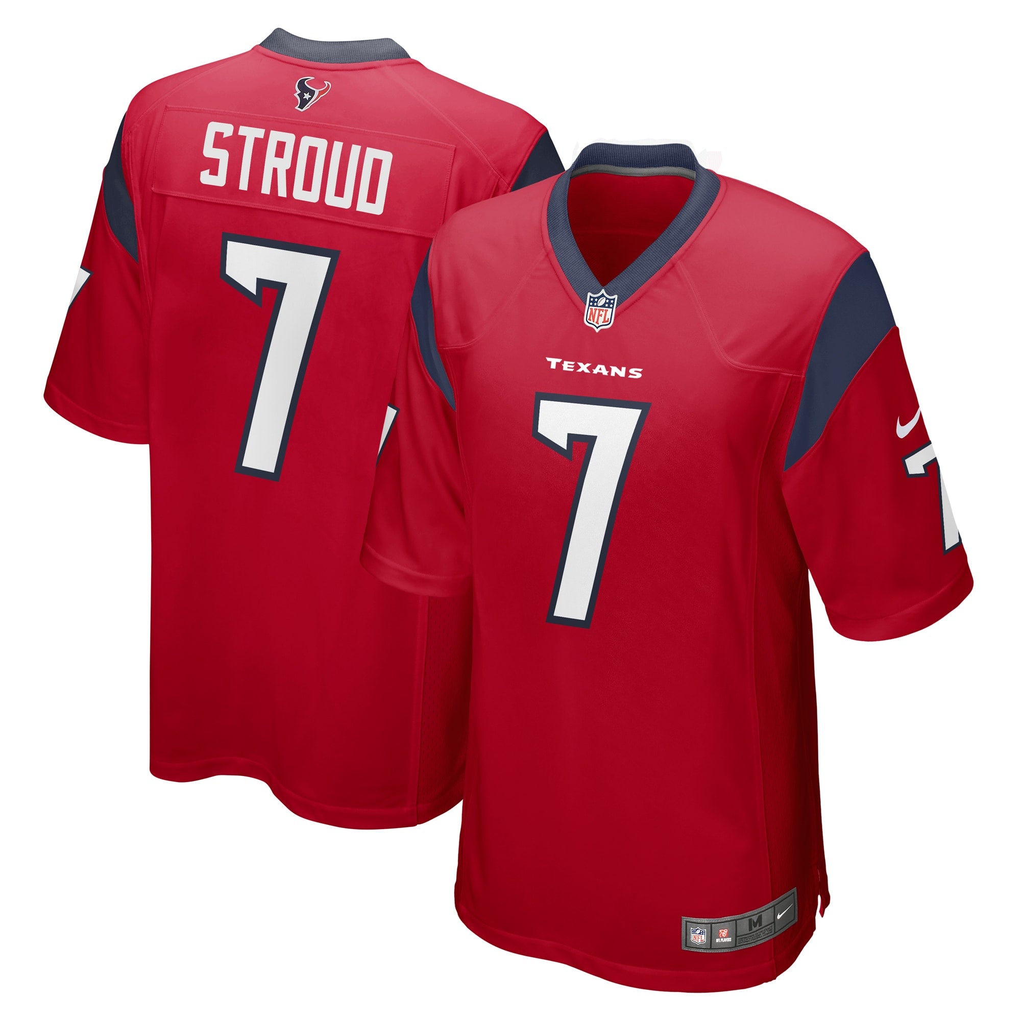 CJ Stroud Houston Texans Nike 2023 NFL Draft First Round Pick Game Jersey - White/Navy/Red - Image 8