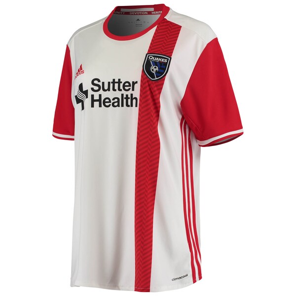 San Jose Earthquakes adidas Women's 2016 Replica Away Jersey - White - Image 2