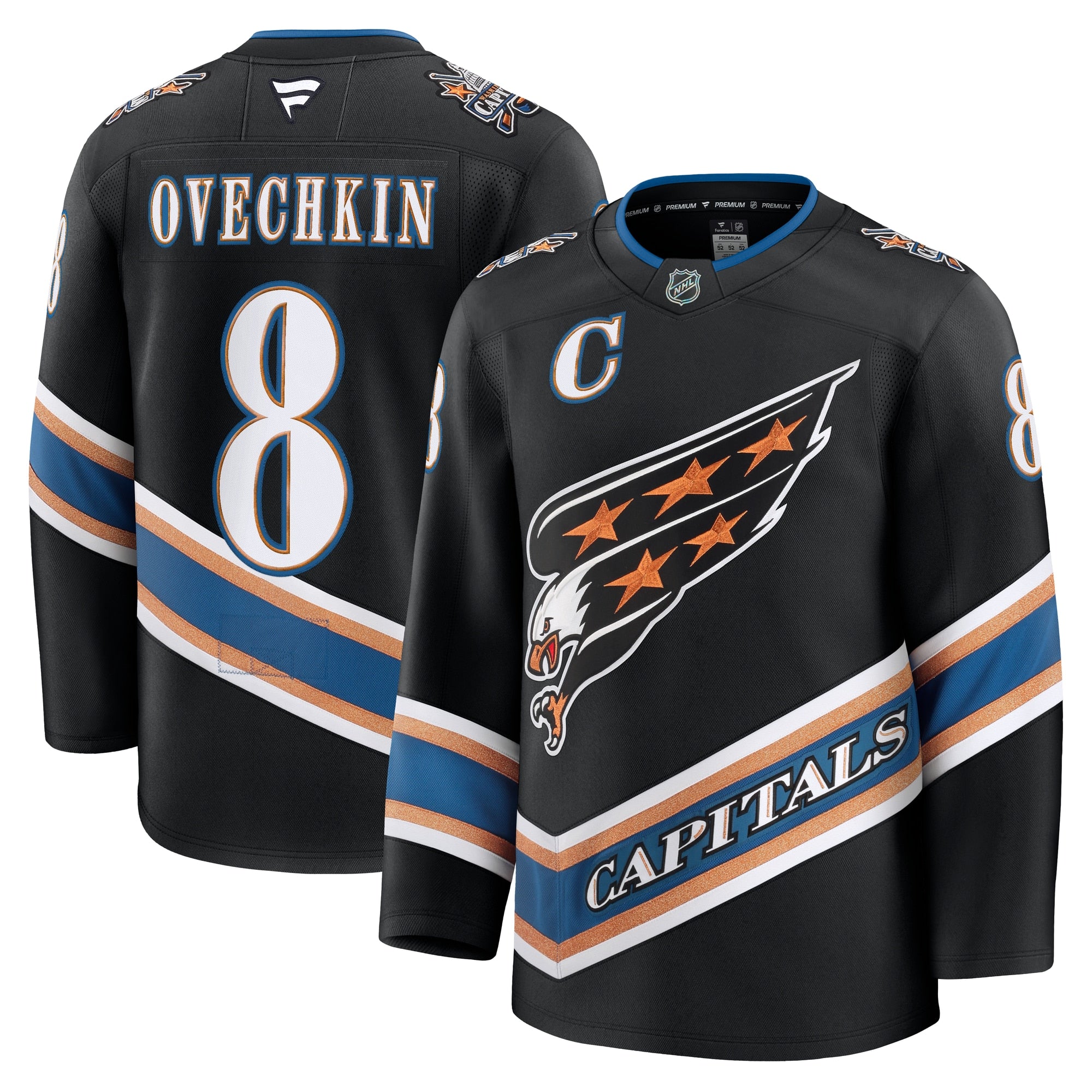 Alexander Ovechkin Washington Capitals Home Premium Jersey - Red/White/Black - Image 2