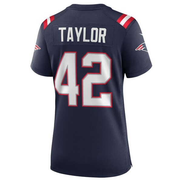 J.J. Taylor New England Patriots Nike Women's Team Game Jersey - Navy - Image 3