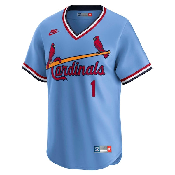 Ozzie Smith St. Louis Cardinals Nike Throwback Cooperstown Collection Limited Jersey - Blue/White - Image 3